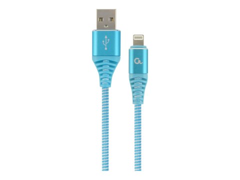 Cablexpert Premium - Kabel Lightning - USB męski do Lightning męski - 2 m - biały, niebieski turkus