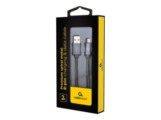 Cablexpert Premium - Kabel Lightning - USB męski do Lightning męski - 2 m - szary metalik