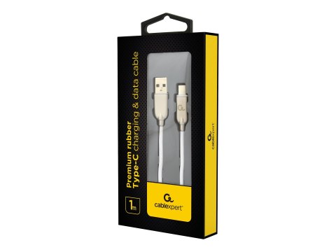 Cablexpert Premium - Kabel USB - USB-C (M) do USB (M) - USB 2.0 - 2.1 A - 1 m - biały