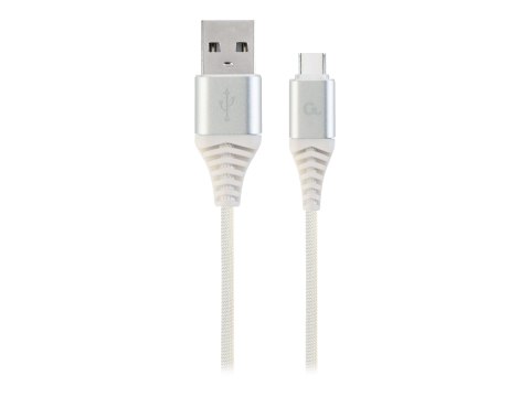 Cablexpert Premium - Kabel USB - USB-C (M) do USB (M) - USB 2.0 - 2.1 A - 1 m - biały, srebrny