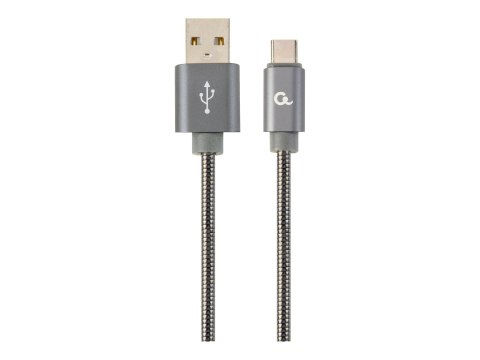 Cablexpert Premium - Kabel USB - USB-C (M) do USB (M) - USB 2.0 - 2.1 A - 1 m - szary metalik