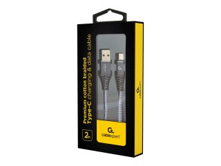 Cablexpert Premium - Kabel USB - USB-C (M) do USB (M) - USB 2.0 - 2.1 A - 2 m - biały, kosmiczna szarość