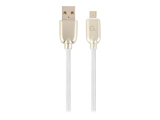 Cablexpert Premium - Kabel USB - Micro-USB Typ B (M) do USB (M) - USB 2.0 - 2.1 A - 1 m - biały