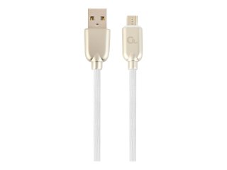 Cablexpert Premium - Kabel USB - Micro-USB Typ B (M) do USB (M) - USB 2.0 - 2.1 A - 2 m - biały