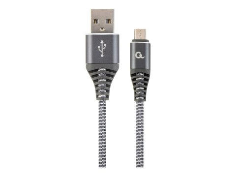 Cablexpert Premium - Kabel USB - Micro-USB Type B (M) do USB (M) - USB 2.0 - 2.1 A - 2 m - biały, kosmiczna szarość