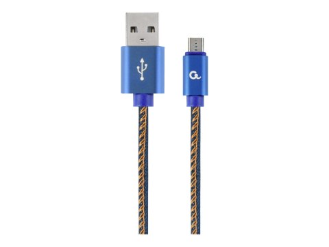 Cablexpert Premium - Kabel USB - USB (M) do Micro-USB Typ B (M) - USB 2.0 - 2.1 A - 2 m - niebieski, jeans Premium