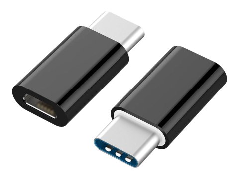Cablexpert - Przejściówka USB - USB-C (M) do Micro-USB Typ B (F) - USB 2.0 - czarny
