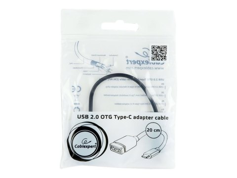 Cablexpert - Przejściówka USB - USB-C (M) do USB (F) - USB 2.0 OTG - 20 cm