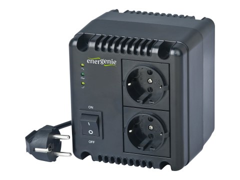 EnerGenie EG-AVR-1001 - Automatyczny regulator napięcia - 600 wat - 1000 VA - złącza wyjściowe: 2