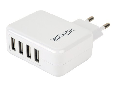 EnerGenie - Zasilacz - 15 wat - 3.1 A - 4 złącza wychodzące (4 x USB) - biały