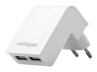 EnerGenie - Zasilacz - 2.1 A - 2 złącza wychodzące (2 x USB) - biały