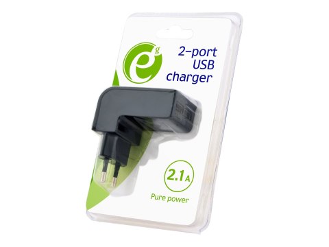 EnerGenie - Zasilacz - 2.1 A - 2 złącza wychodzące (2 x USB) - biały