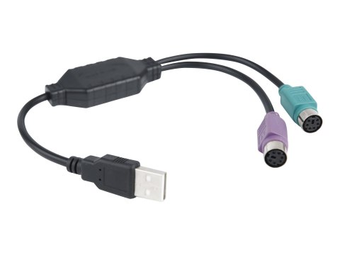 Gembird - Adapter klawiatura / mysz - USB (M) do PS/2 (F) - 30 cm - czarny