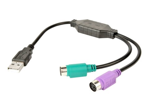 Gembird - Adapter klawiatura / mysz - USB (M) do PS/2 (F) - 30 cm - czarny