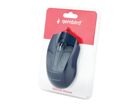 Gembird MUS-3B-01 - Mysz - optyczna - 3 przyciski - przewodowa - USB - czarny - blister