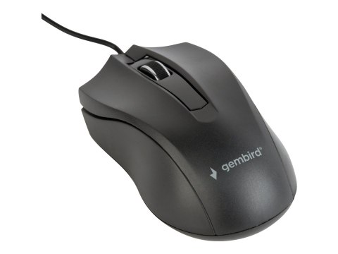Gembird MUS-3B-01 - Mysz - optyczna - 3 przyciski - przewodowa - USB - czarny - blister