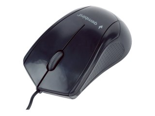Gembird MUS-3B-02 - Mysz - optyczna - 3 przyciski - przewodowa - USB - czarny - blister