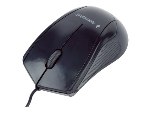 Gembird MUS-3B-02 - Mysz - optyczna - 3 przyciski - przewodowa - USB - czarny - blister