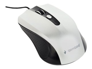Gembird MUS-4B-01-BS - Mysz - optyczna - 4 przyciski - przewodowa - USB - czarny, srebrny