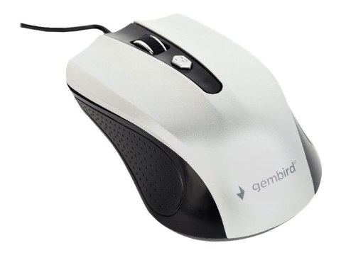 Gembird MUS-4B-01-BS - Mysz - optyczna - 4 przyciski - przewodowa - USB - czarny, srebrny