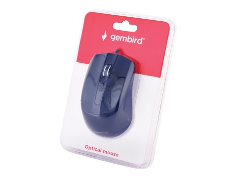 Gembird MUS-4B-01 - Mysz - optyczna - 4 przyciski - przewodowa - USB - czarny - blister