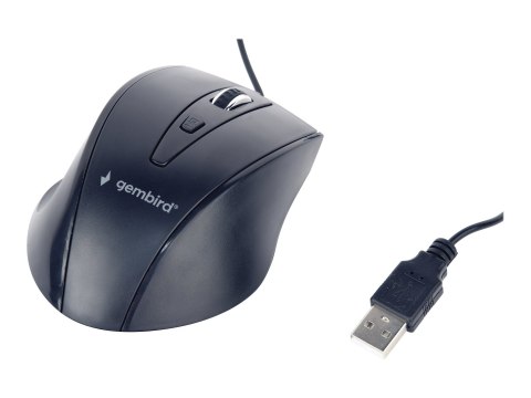 Gembird MUS-4B-02 - Mysz - optyczna - 4 przyciski - przewodowa - USB - czarny - blister
