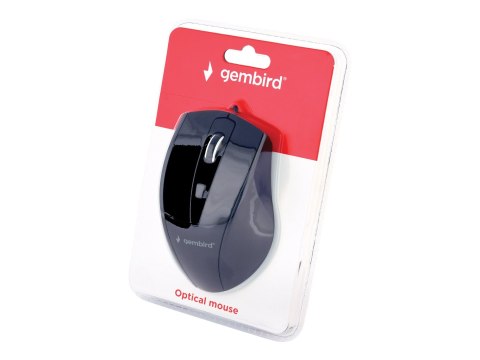 Gembird MUS-4B-02 - Mysz - optyczna - 4 przyciski - przewodowa - USB - czarny - blister