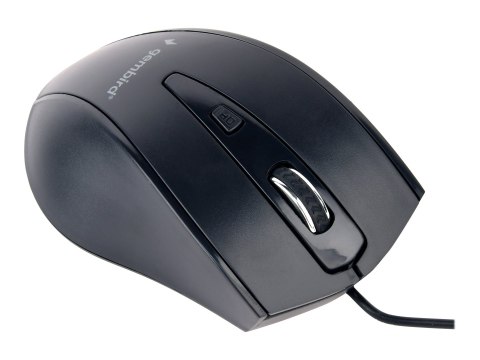 Gembird MUS-4B-02 - Mysz - optyczna - 4 przyciski - przewodowa - USB - czarny - blister