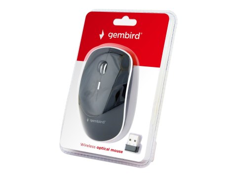 Gembird MUSW-4B-01 - Mysz - optyczna - 4 przyciski - bezprzewodowa - 2.4 GHz - odbiornik bezprzewodowy USB - czarny - blister