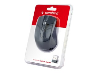 Gembird MUSW-4B-04 - Mysz - optyczna - 4 przyciski - bezprzewodowa - 2.4 GHz - odbiornik bezprzewodowy USB - czarny - blister