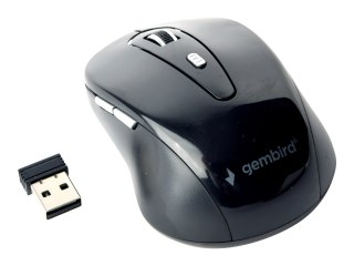 Gembird MUSW-6B-01 - Mysz - optyczna - 6 przyciski - bezprzewodowa - 2.4 GHz - odbiornik bezprzewodowy USB - czarny - blister