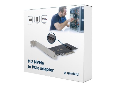 Gembird PEX-M2-01 - Przejściówka interfejsu - M.2 Card - niski profil - PCIe 3.0 x4
