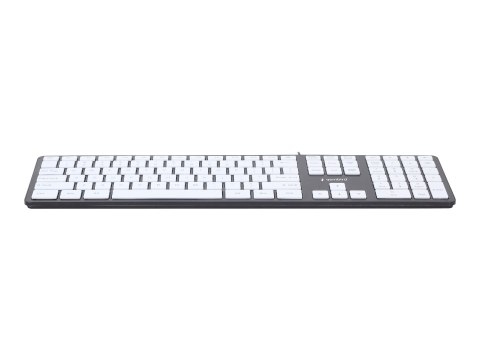 Gembird Slimline KB-MCH-02-BKW - Klawiatura - USB - US - czarny, biały