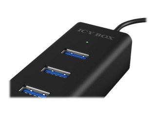 ICY BOX IB-HUB1409-U3 - Koncentrator - 4 x SuperSpeed USB 3.0 - stacjonarny