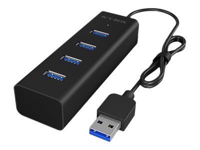 ICY BOX IB-HUB1409-U3 - Koncentrator - 4 x SuperSpeed USB 3.0 - stacjonarny