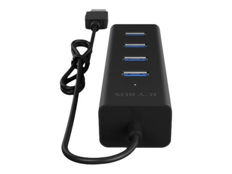 ICY BOX IB-HUB1409-U3 - Koncentrator - 4 x SuperSpeed USB 3.0 - stacjonarny