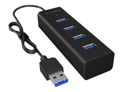 ICY BOX IB-HUB1409-U3 - Koncentrator - 4 x SuperSpeed USB 3.0 - stacjonarny