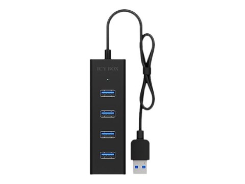 ICY BOX IB-HUB1409-U3 - Koncentrator - 4 x SuperSpeed USB 3.0 - stacjonarny