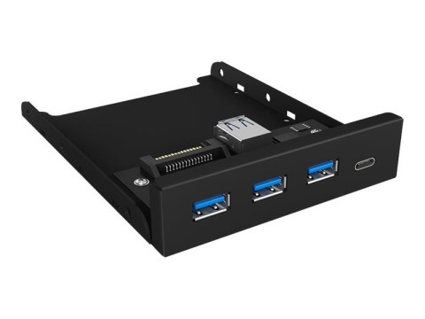 ICY BOX IB-HUB1418-i3 - Koncentrator - 3 x SuperSpeed USB 3.0 + 1 x USB-C - moduł plug-in