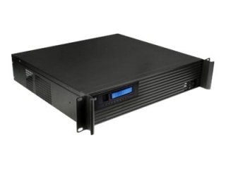 TECHly I-CASE IPC-240L - Montowany w stojaku 2U - ATX micro - brak zasilacza (ATX / PS/2) - czarny - USB