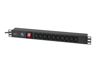 TECHly I-CASE STRIP-10C - Jednostka dystrybucji zasilania (montowany w stojaku) - AC 220-250 V - 2300 wat - wejście: IEC 60320 C