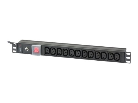 TECHly I-CASE STRIP-12C - Jednostka dystrybucji zasilania (montowany w stojaku) - AC 220-250 V - 3500 wat - wejście: IEC 60320 C