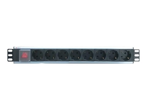 TECHly I-CASE STRIP-18SH - Jednostka dystrybucji zasilania (montowany w stojaku) - AC 220-250 V - 3500 wat - wejście: zasilanie 