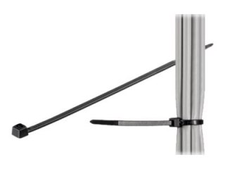 TECHly - Opaska zaciskowa - 10 cm - czarny (pakiet 100)