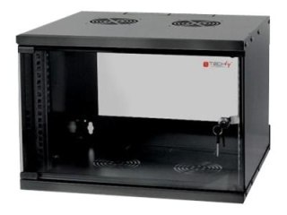 TECHly Professional D320 - Stojak szafa - do montażu na ścianie - czarny, RAL 9005 - 6U - 19"
