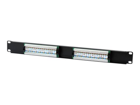 TECHly Professional - Krosownica - do montażu na stelażu - CAT 6 - STP - RJ-45 X 16 - 1U - 19"