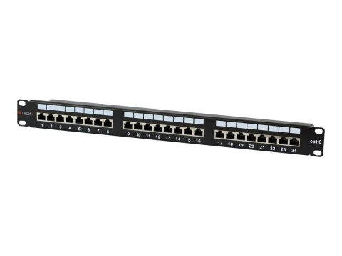 TECHly Professional - Krosownica - do montażu na stelażu - CAT 6 - STP - RJ-45 X 24 - 1U - 19"