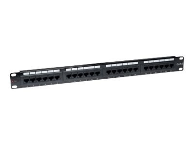 TECHly Professional - Krosownica - do montażu na stelażu - CAT 6 - UTP - RJ-45 X 24 - czarny - 1U - 19"