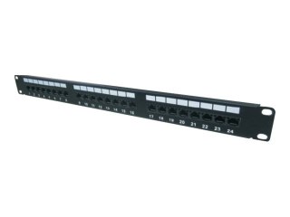 TECHly Professional - Krosownica - do montażu na stelażu - CAT 6a - STP - RJ-45 X 24 - czarny - 19"