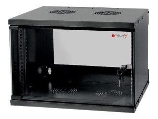 TECHly Professional - Stojak szafa - do montażu na ścianie - RAL 9005, czarny - 6U - 19"